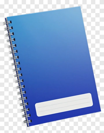Blue Notebook With Spiral Binding PNG