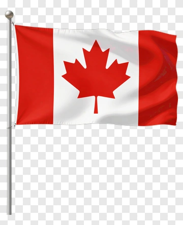 Canadian Flag With Maple Leaf PNG