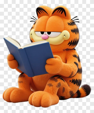 Garfield Reading A Book PNG