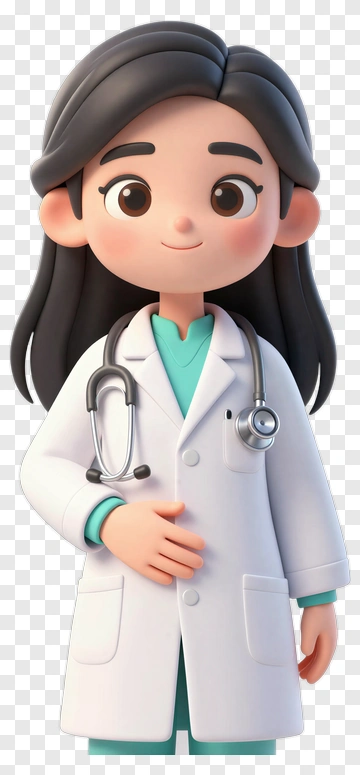 Cartoon Doctor With Stethoscope PNG
