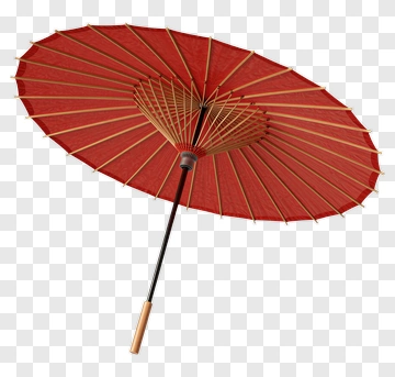 Red Traditional Oriental Umbrella PNG