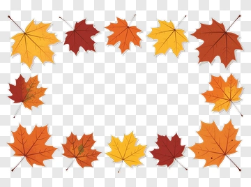 Autumn Maple Leaves Border PNG
