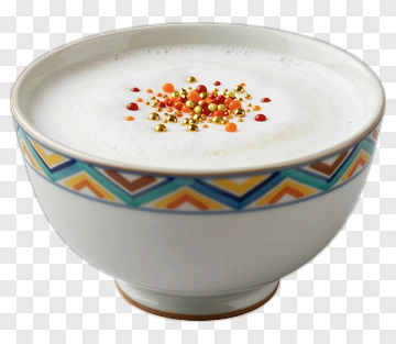 Decorated Bowl Of Foam Drink PNG