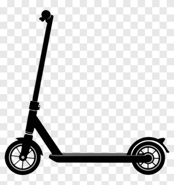 Black Scooter Silhouette PNG