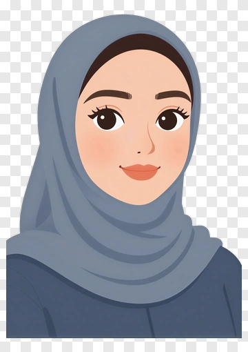 Woman In Blue Hijab PNG