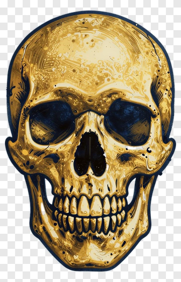 Golden Skull PNG