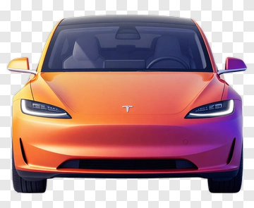 Tesla Car With Gradient Paint PNG