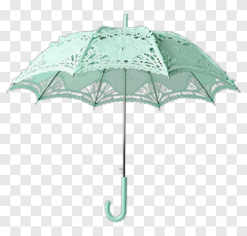 Lace Umbrella In Cyan PNG