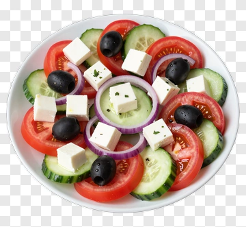 Fresh Greek Salad With Feta Cheese PNG
