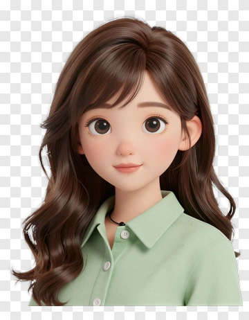 Anime Girl In Green Shirt PNG