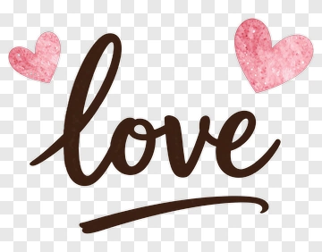 Love With Glitter Hearts PNG