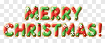 Merry Christmas Cookie Letters PNG