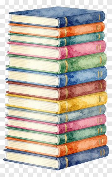 Stack Of Colorful Books PNG