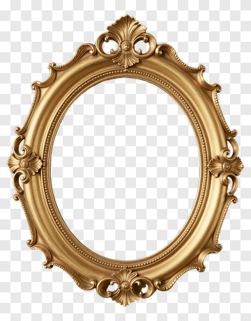 Ornate Gold Mirror PNG