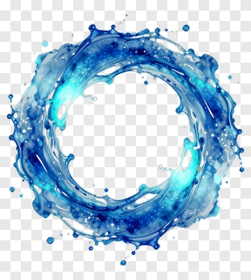Dynamic Water Splash Ring PNG