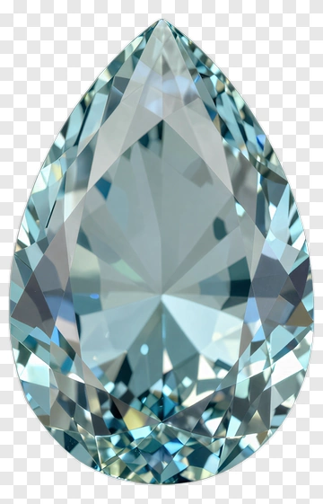 Pear-Shaped Blue Diamond PNG