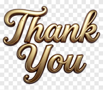 Golden Thank You PNG