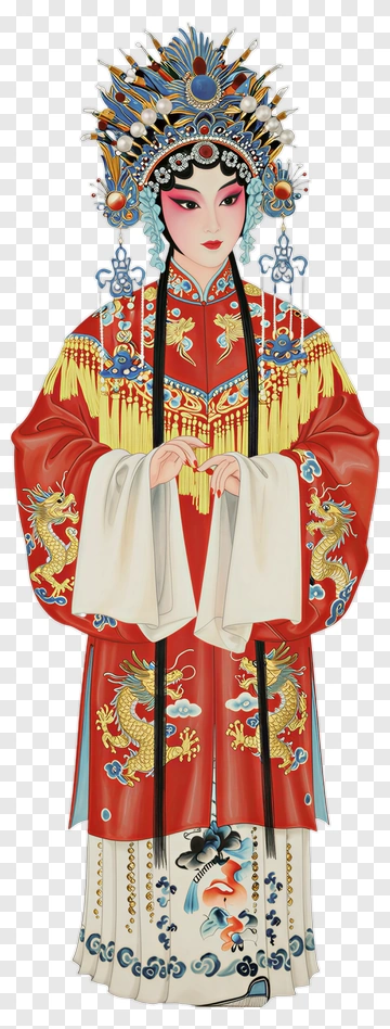 Peking Opera Actress In Traditional Costume PNG