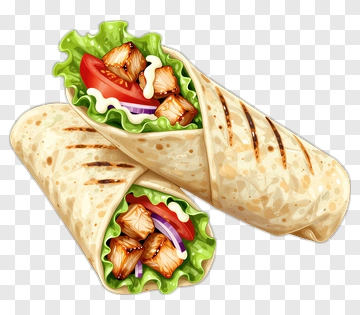 Delicious Burrito With Fresh Ingredients PNG