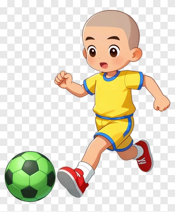 Boy Playing Soccer PNG