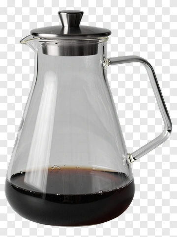 Glass Carafe With Coffee PNG