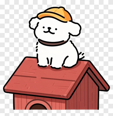 Cute Cartoon Dog Wearing A Hat PNG