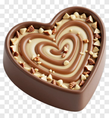 Chocolate Heart Sweet Treat PNG