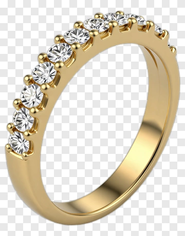 Gold Diamond Engagement Ring PNG