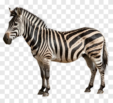 Zebra Standing PNG