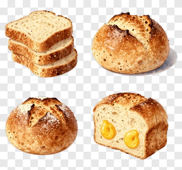 Variety Of Freshly Baked Bread PNG