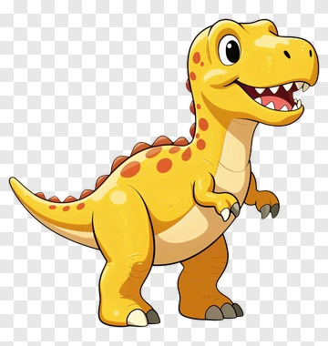 Yellow Cartoon Tyrannosaurus PNG