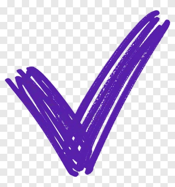 Purple Hand Drawn Checkmark PNG