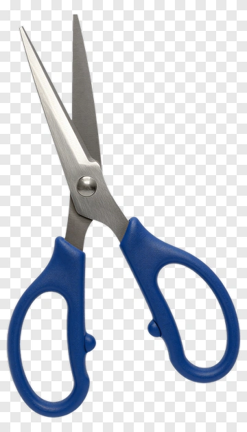 Blue Handled Scissors PNG