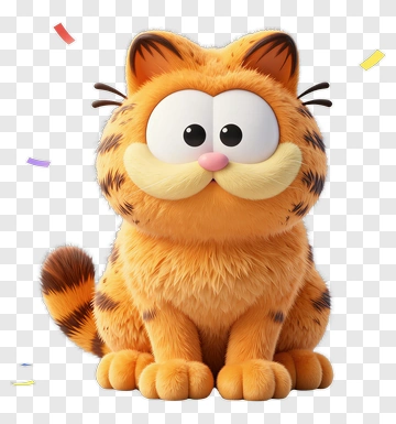 Garfield With Confetti PNG