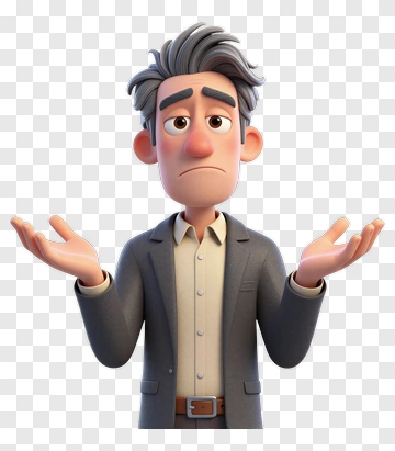 Confused Businessman Shrugging PNG