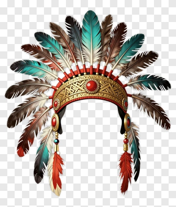 Feather Crown Headdress PNG