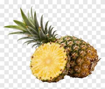 Fresh Pineapple Sliced Open PNG