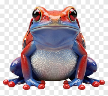 Colorful Frog Statue PNG