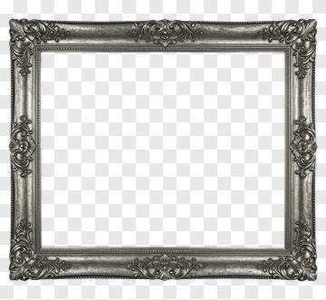Ornate Silver Frame PNG
