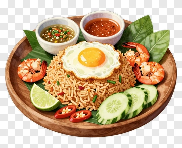 Fried Rice With Shrimp And Egg PNG