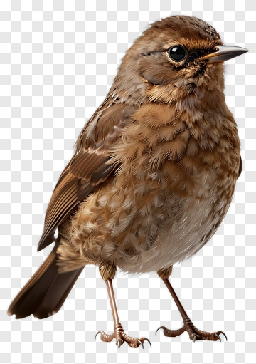 Brown Bird Portrait PNG