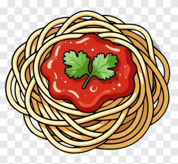 Spaghetti With Tomato Sauce And Parsley PNG