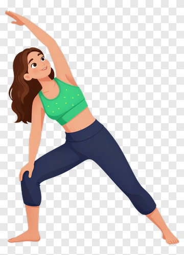 Woman Doing Yoga Stretch PNG
