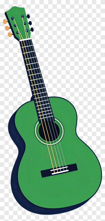 Green Guitar PNG