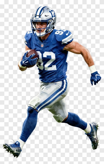 American Football Player In Action PNG