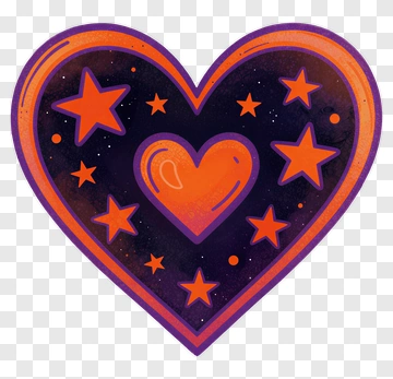 Heart With Stars PNG
