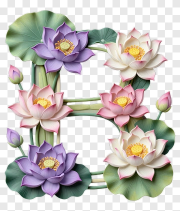 Lotus Flower Arrangement PNG