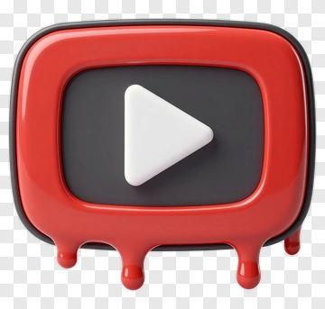 YouTube Logo With Dripping Red Paint PNG