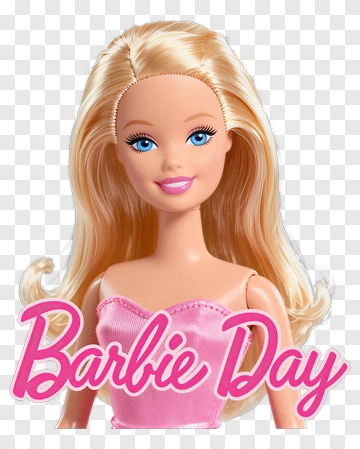 Barbie Doll In Pink Dress PNG