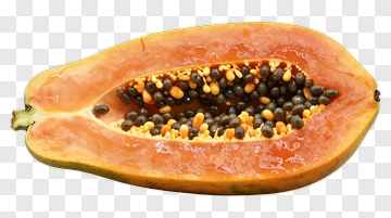 Sliced Papaya With Seeds PNG